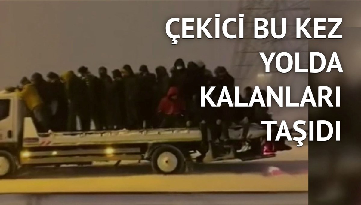 İstanbul’da çekici yolda kalanlara böyle yardım etti