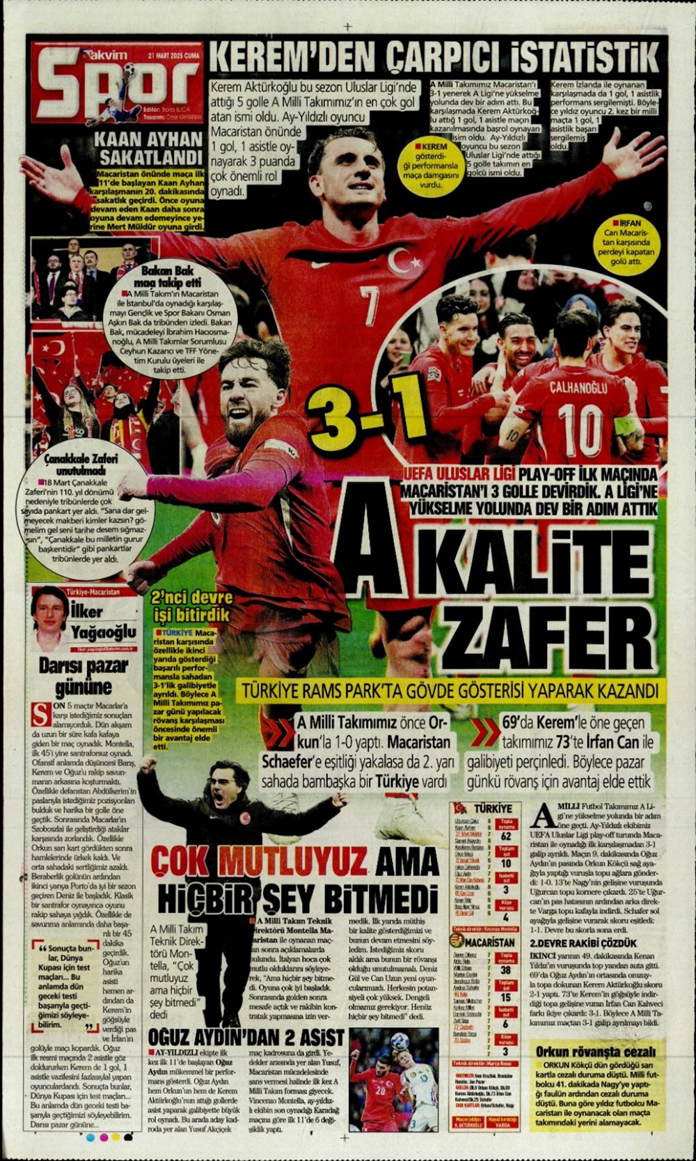 "İşte bizim çocuklar" (21 Mart 2025 spor manşetleri) - 14