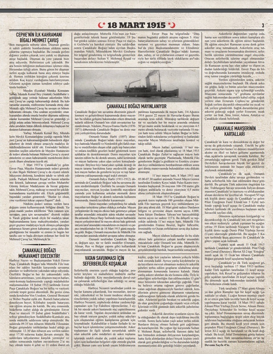 Çanakkale'de 18 Mart'a özel "Gelibolu Gazetesi" yayımlandı - 2
