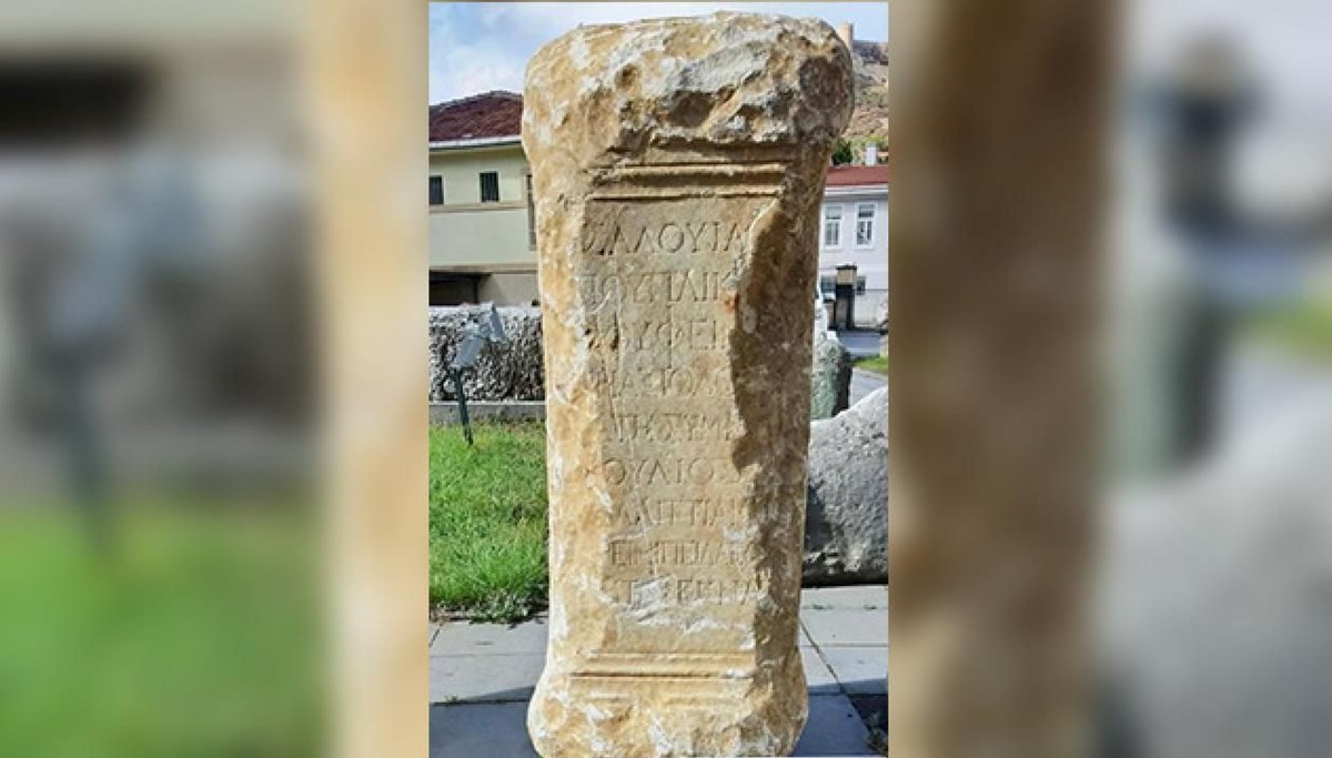 Kastamonu'da Roma dönemine ait mezar taşı bulundu