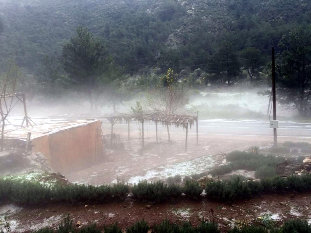 Marmaris'e fındık büyüklüğünde dolu yağdı - 5