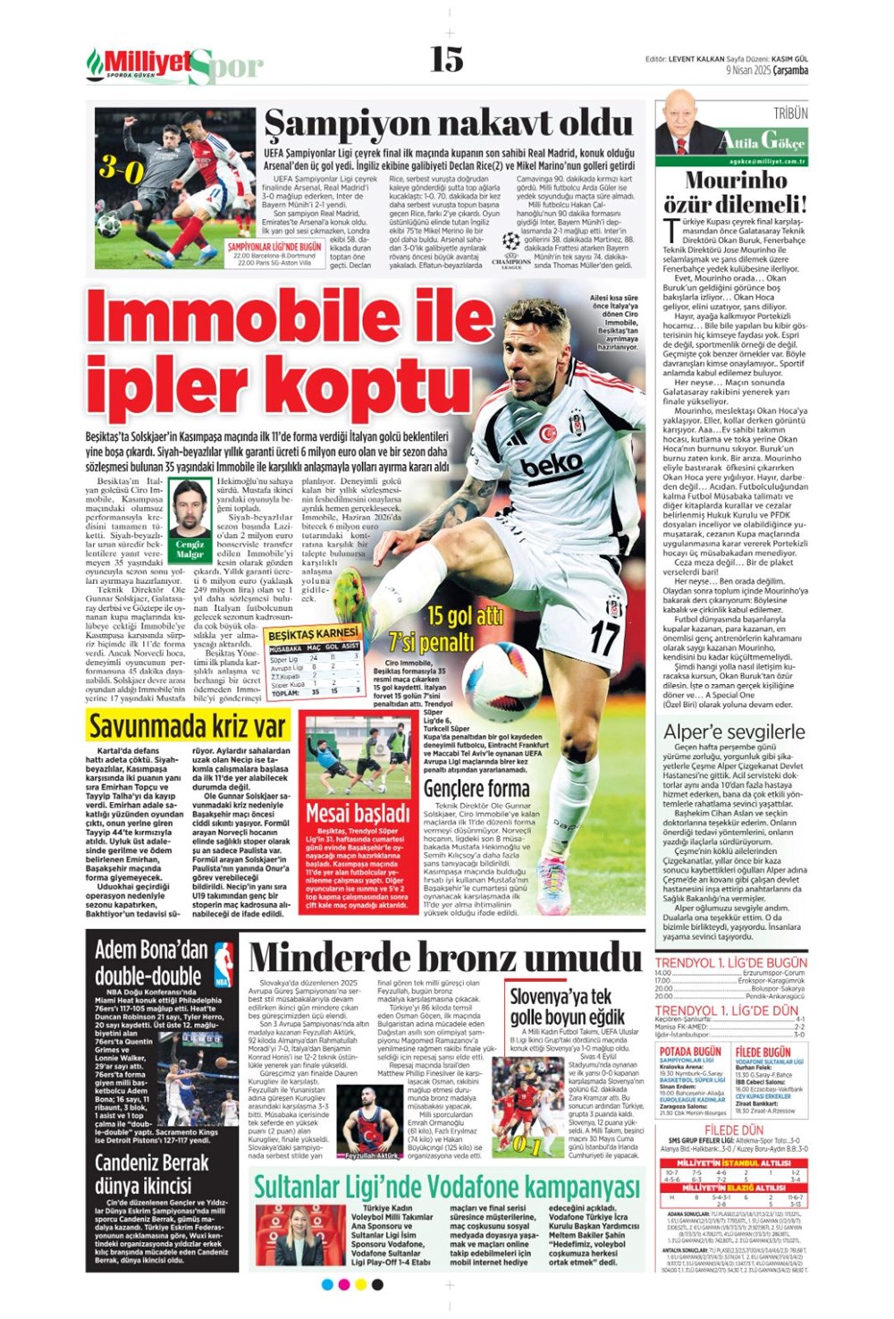 "Kevin De Bruyne derbisi" (9 Nisan 2025 spor manşetleri) - 20