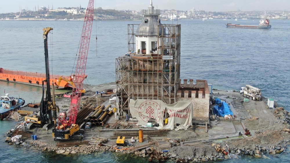 Kız Kulesi'nde kubbe ortaya çıktı - 7