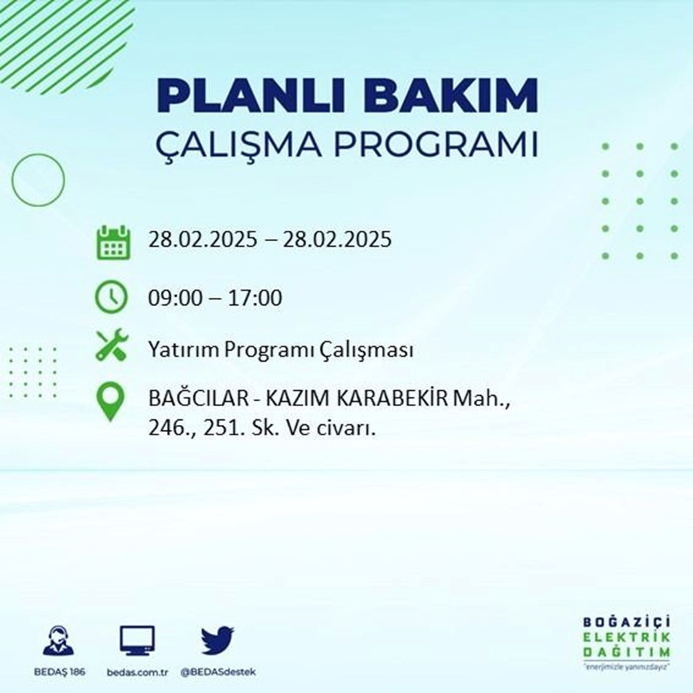 İstanbul'da Elektrikler Ne Zaman Gelecek? 21 İlçede BEDAŞ Kesinti Alarmı (28 Şubat) 80 ZwjrEWRhWE kfXeh7bg32Q