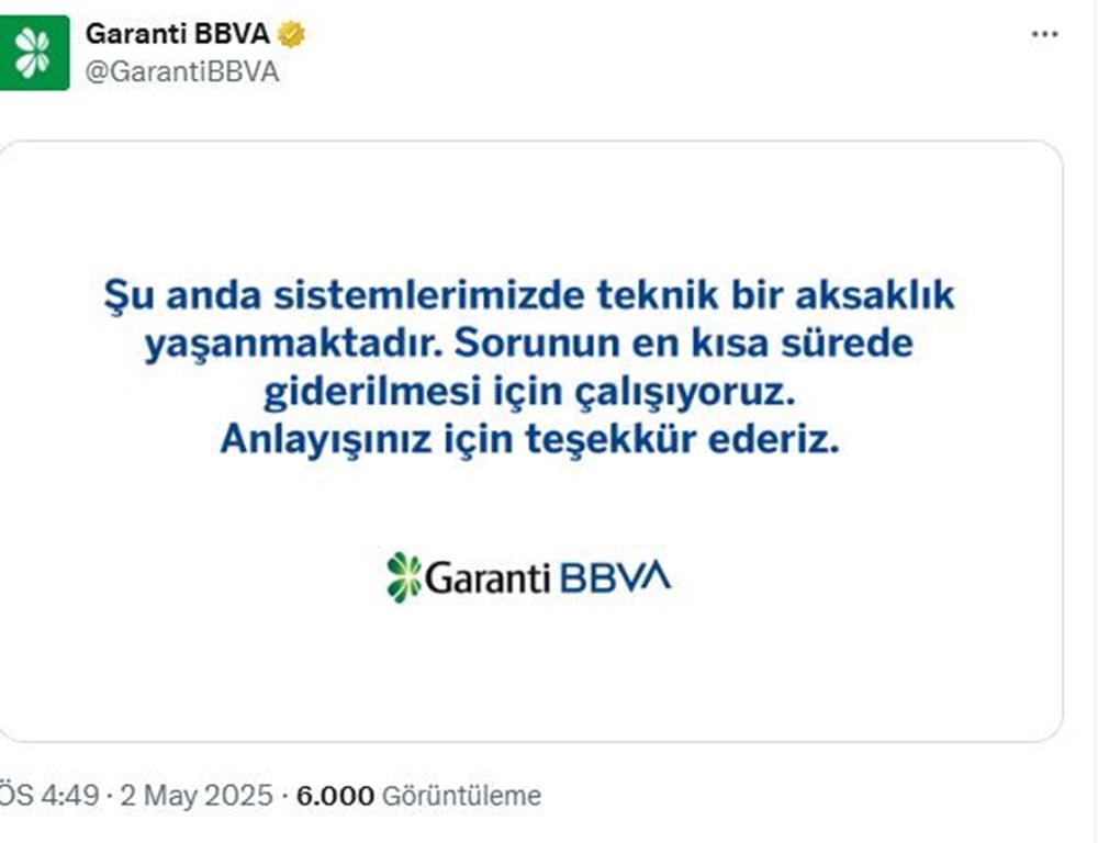 Garanti mobil çöktü mü? Garanti Bankası'ndan mobil bankacılığa erişim sorunuyla ilgili açıklama - 3