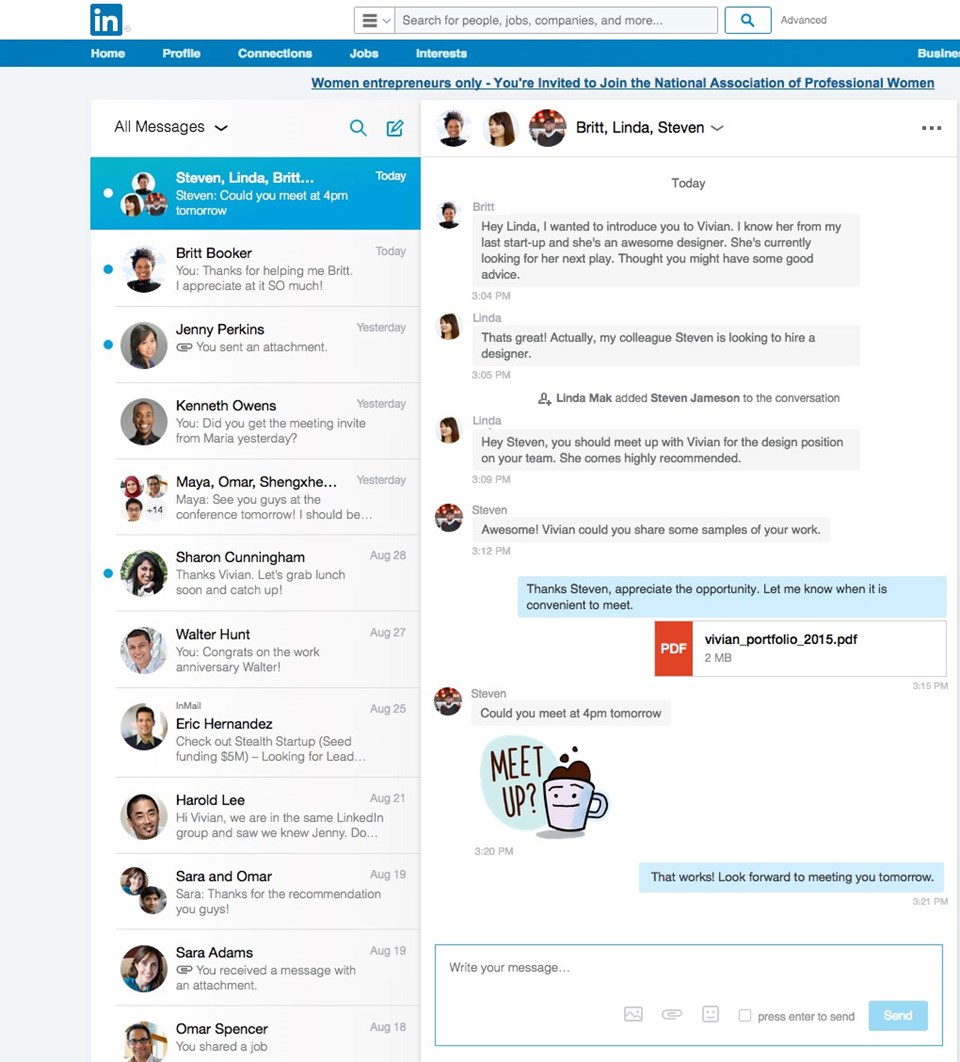 LinkedIn kendi mesajlaşma servisini geliştirdi - 1