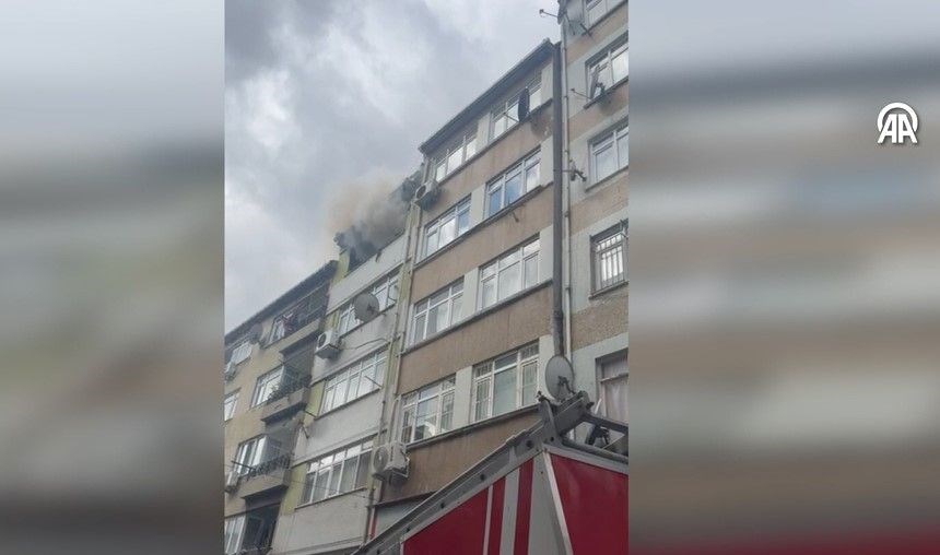 İstanbul'da 7 katlı binada yangın