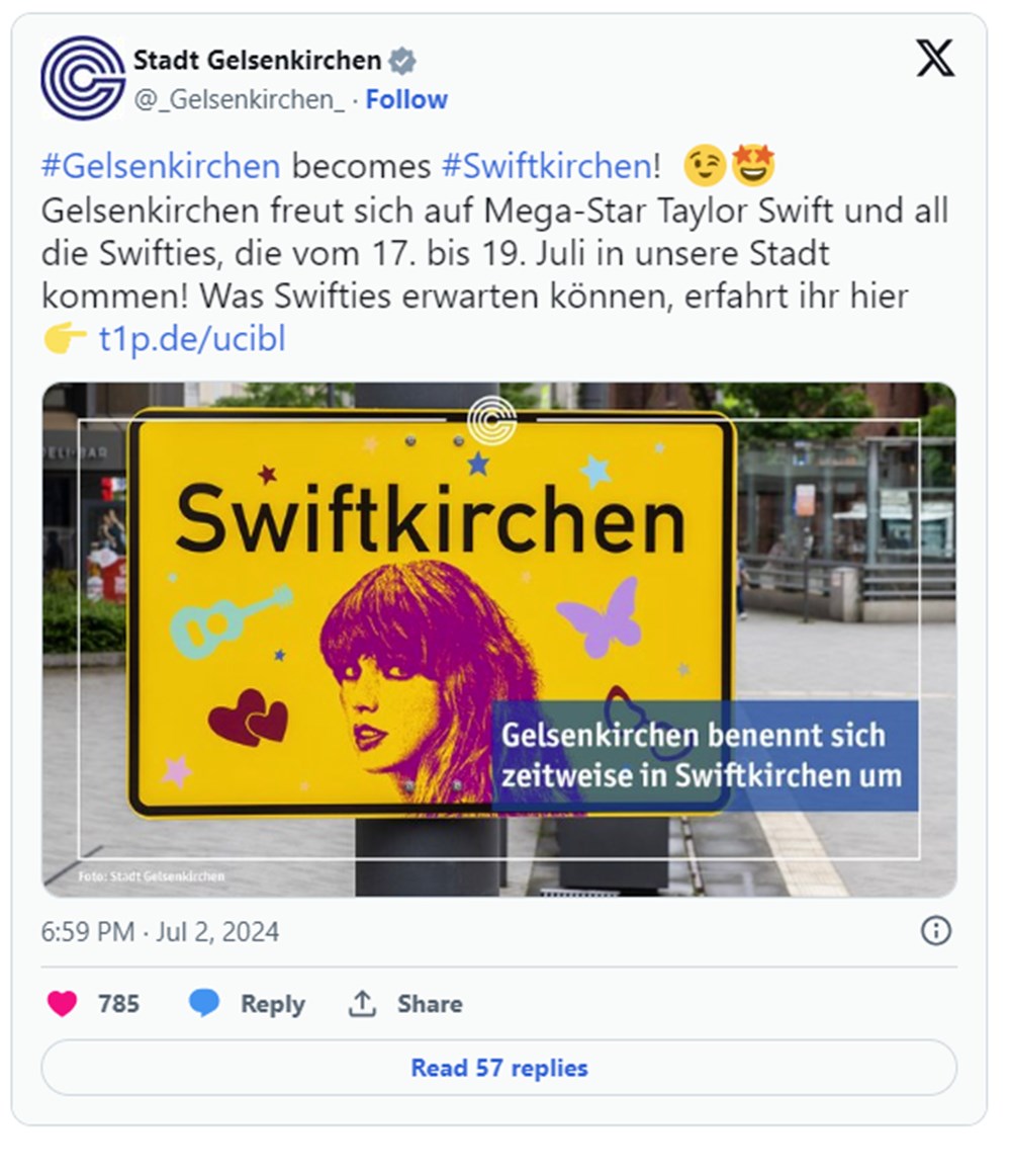 Taylor Swift için Almanya'daki bir kentin adı değiştirildi - 3