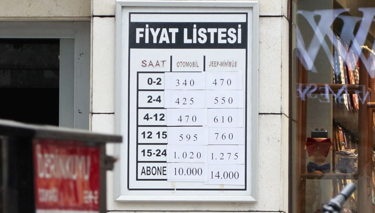 İstanbul'da otopark ücretleri uçtu İstanbul'da otopark ücretleri uçtu