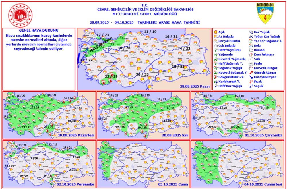 Sıcaklık düşecek, yağışlı hava devam edecek: Yeni haftada hava nasıl olacak? - 3