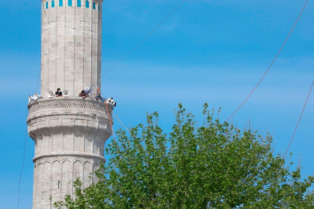 Ayasofya Camii'ne 87 yıl sonra ilk mahya asıldı - 5