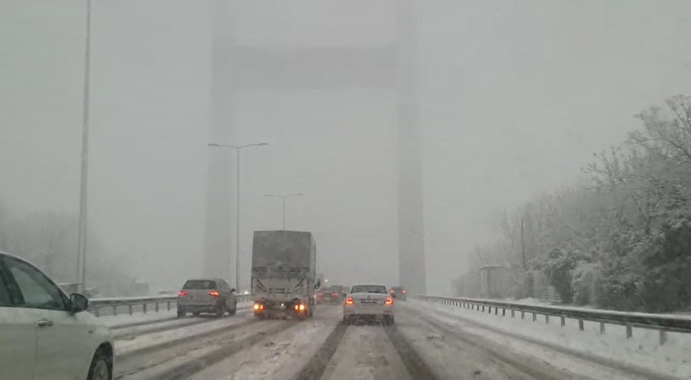 İstanbul'da kar yağışı yeniden etkisini artırdı - 11