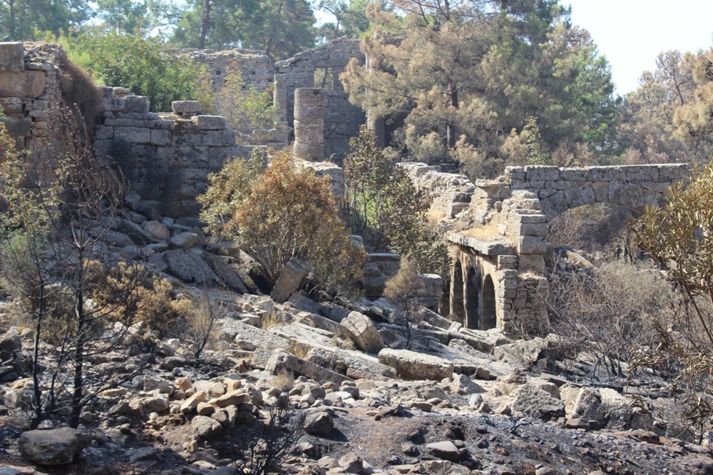 Yangın Lyrbe'yi de vurdu: Antik kent küle döndü - 10
