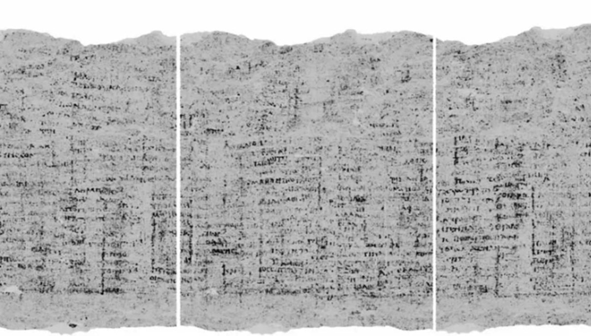 Yanmış parşömen felsefi bir metin mi?