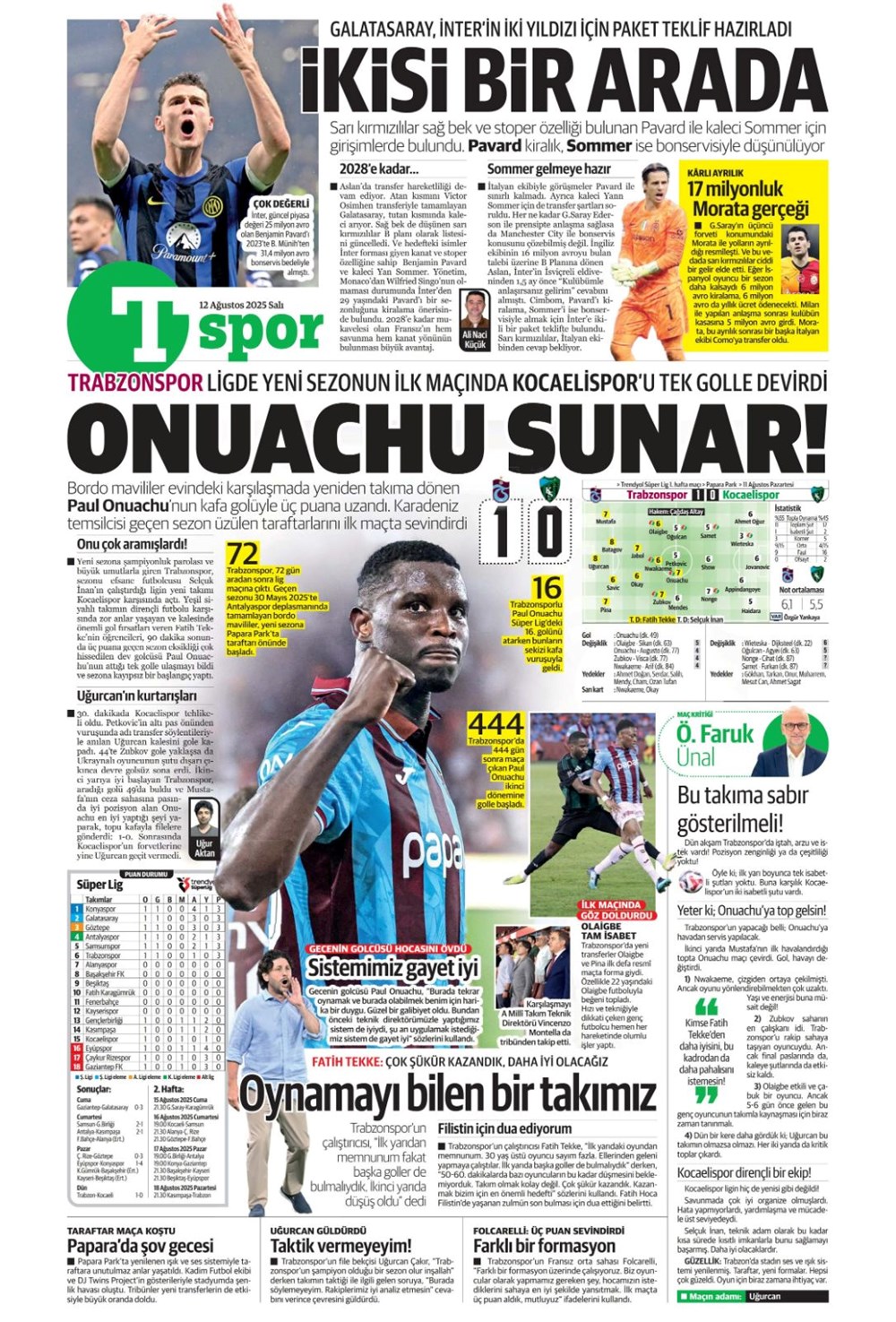 "Altyapıya Osimhen menüsü" (12 Ağustos spor manşetleri) - 26