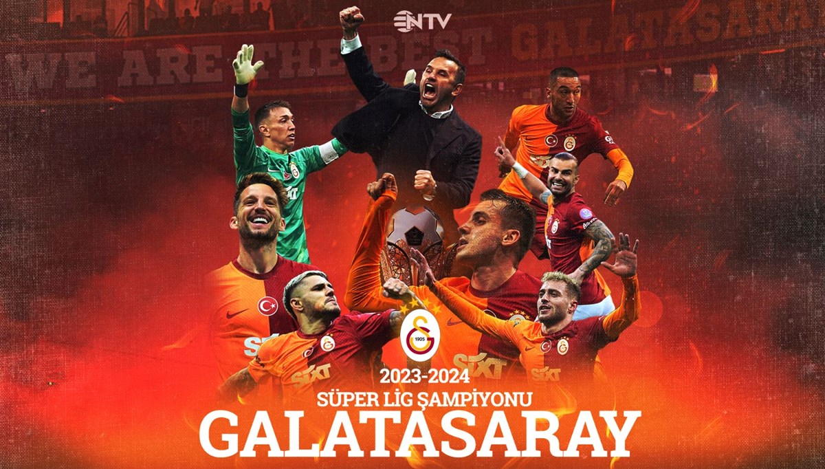 Süper Lig 2023-2024 şampiyonu Galatasaray Süper Lig 2023-2024 şampiyonu Galatasaray