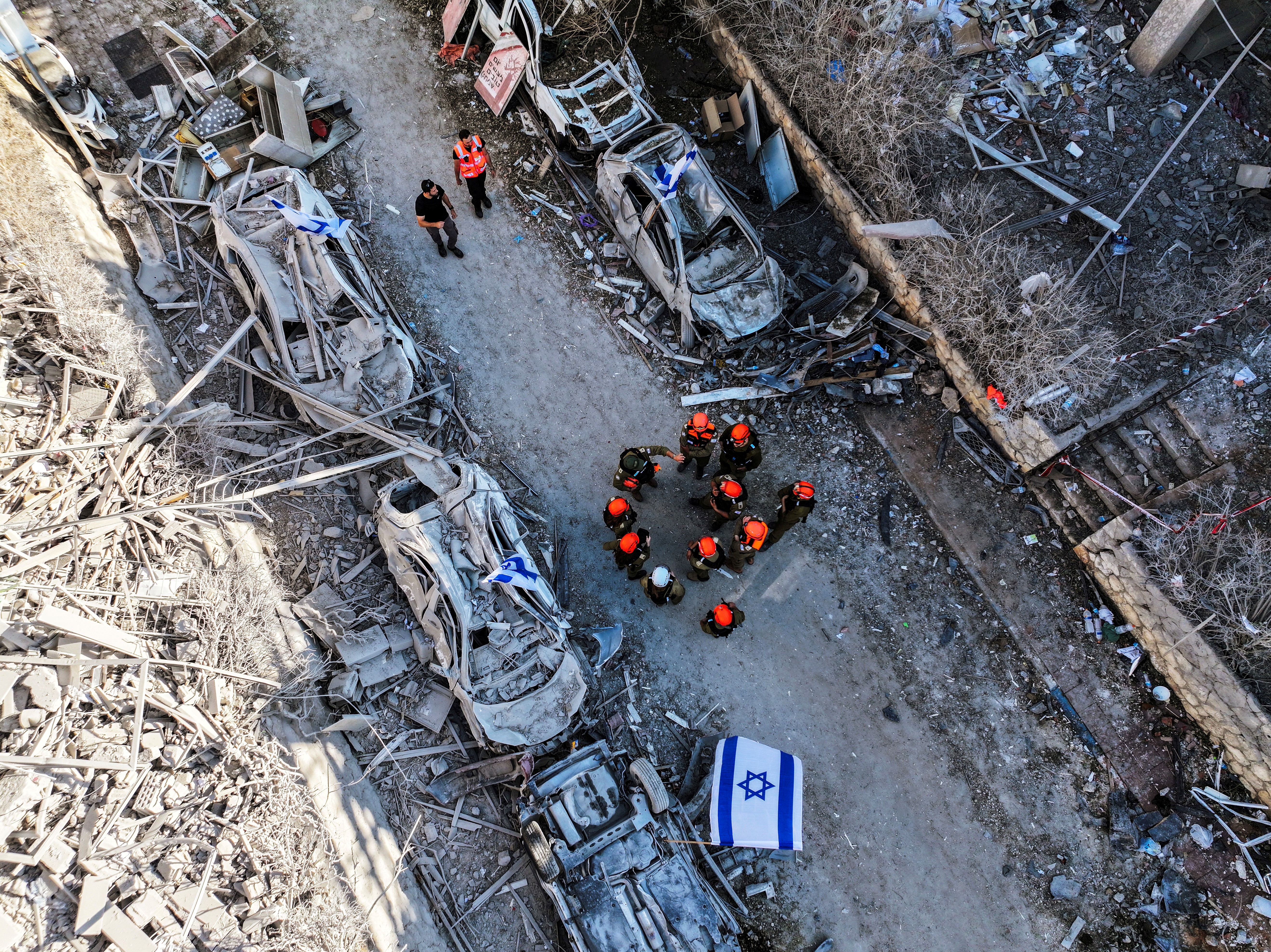 İran'ın saldırısı sonrası İsrail'in Ramat Gan bölgesi.