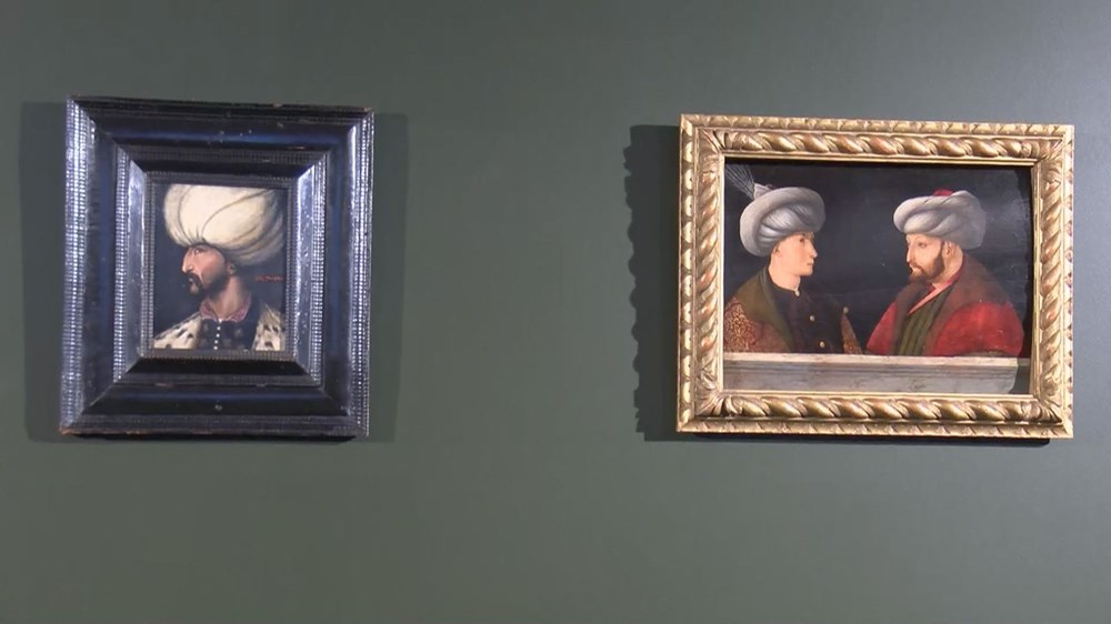 Kanuni Sultan Süleyman portresi Fatih Sultan Mehmet'in portresinin yanında - 1