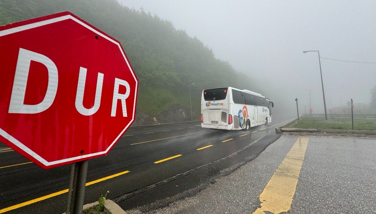 Bolu Dağı geçişinde sis etkili oluyor