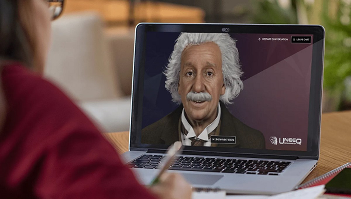 Ünlü fizikçi Albert Einstein dijital olarak hayata döndürüldü: Empati kuruyor, karmaşık fizik sorularını yanıtlıyor Ünlü fizikçi Albert Einstein dijital olarak hayata döndürüldü: Empati kuruyor, karmaşık fizik sorularını yanıtlıyor
