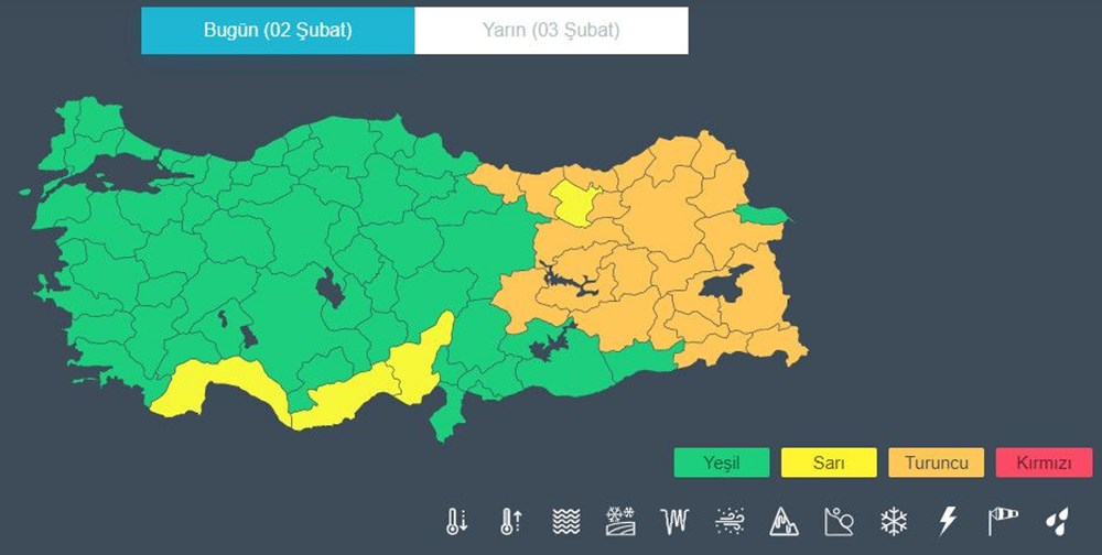 Meteoroloji'den 27 il için sarı ve turuncu kodlu uyarı (İstanbul, Ankara ve diğer illerde bugün hava nasıl olacak?) - 3