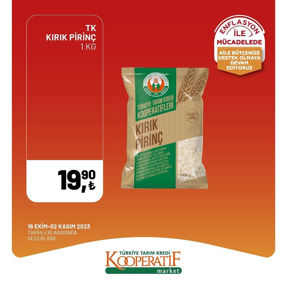 İNDİRİM BUGÜN BAŞLADI! Tarım Kredi Kooperatifi Market İndirim Kataloğu | Siirt Olay Haber Tarım Kredi Kooperatif Market ekim ayına özel yeni indirimli ürünler listesi: Yüzde 50 indirim bugün başlıyor (16 Ekim-2 Kasım 2023 Tarım Kredi Market indirimleri) - 50