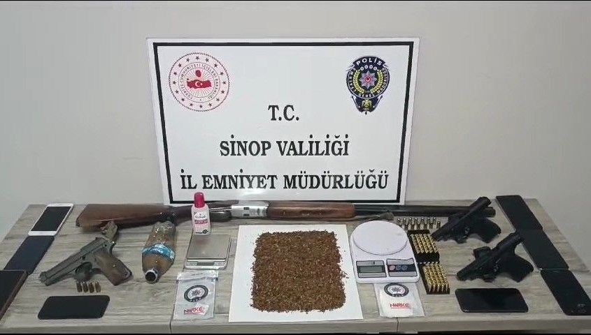 Sinop'ta narko-çelik operasyonu: 6 kişi tutuklandı