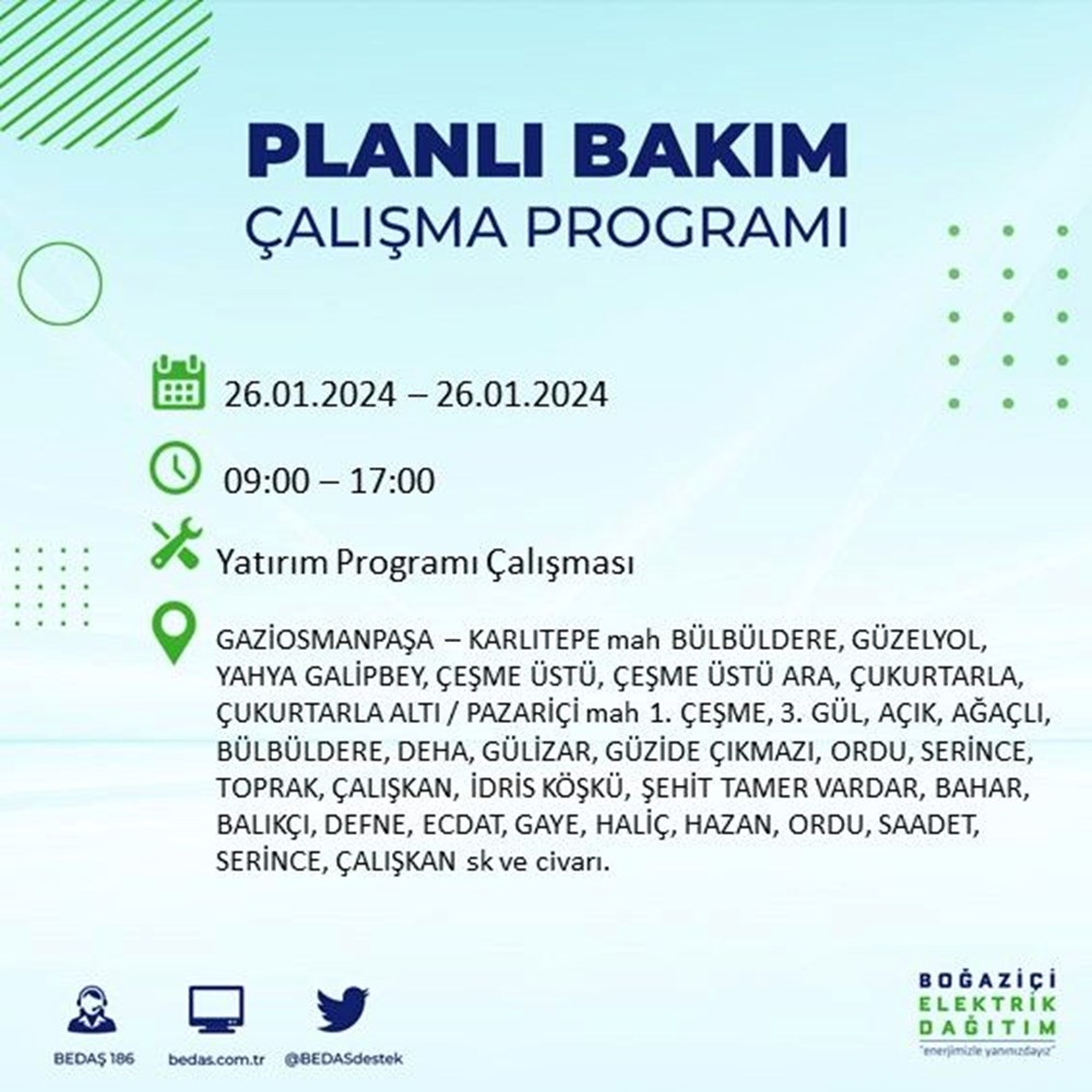 İstanbul'un 17 ilçesinde elektrik kesintisi (Avcılar, Bağcılar, Bayrampaşa...): Elektrikler ne zaman gelecek? - 16