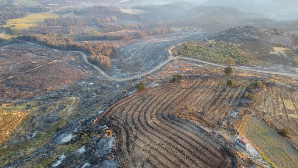 Çanakkale'de yanan alanlar havadan görüntülendi - 2