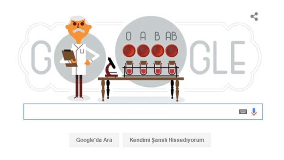 Google Karl Landsteiner'e Doodle yapıldı! - 1