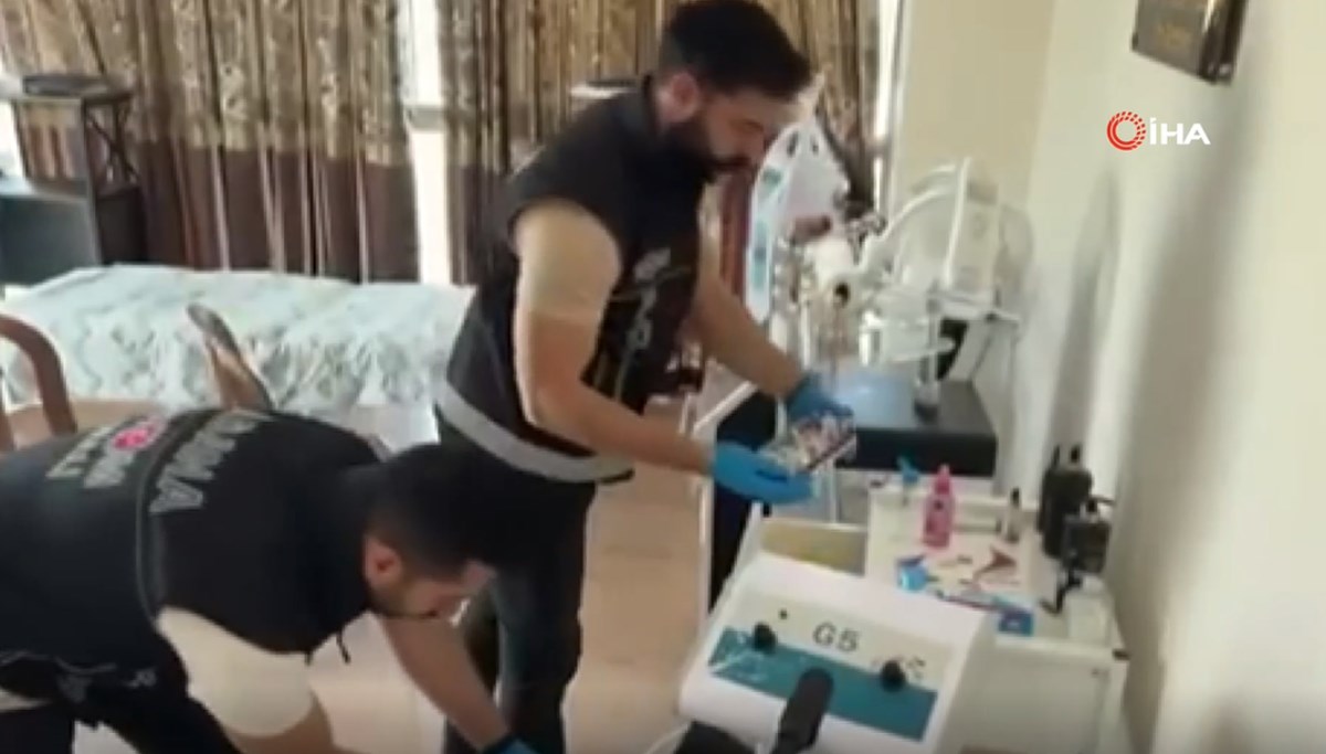 Kaçak kliniğe polis baskını Kaçak kliniğe polis baskını