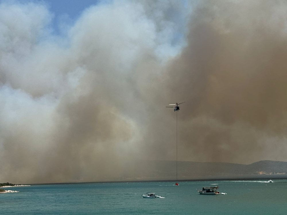 İzmirdə meşə yanğını: Müdaxilə davam edir - 6