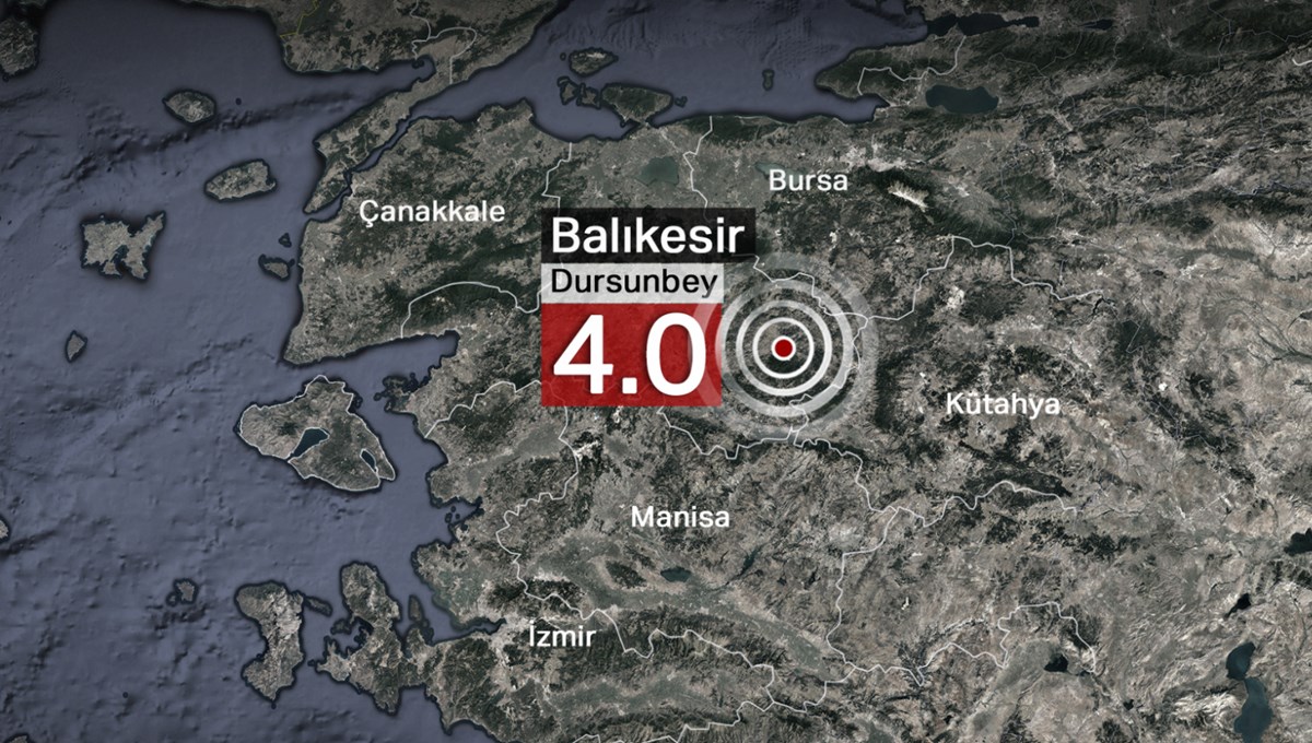 Balıkesir'de 4 büyüklüğünde deprem Balıkesir'de 4 büyüklüğünde deprem