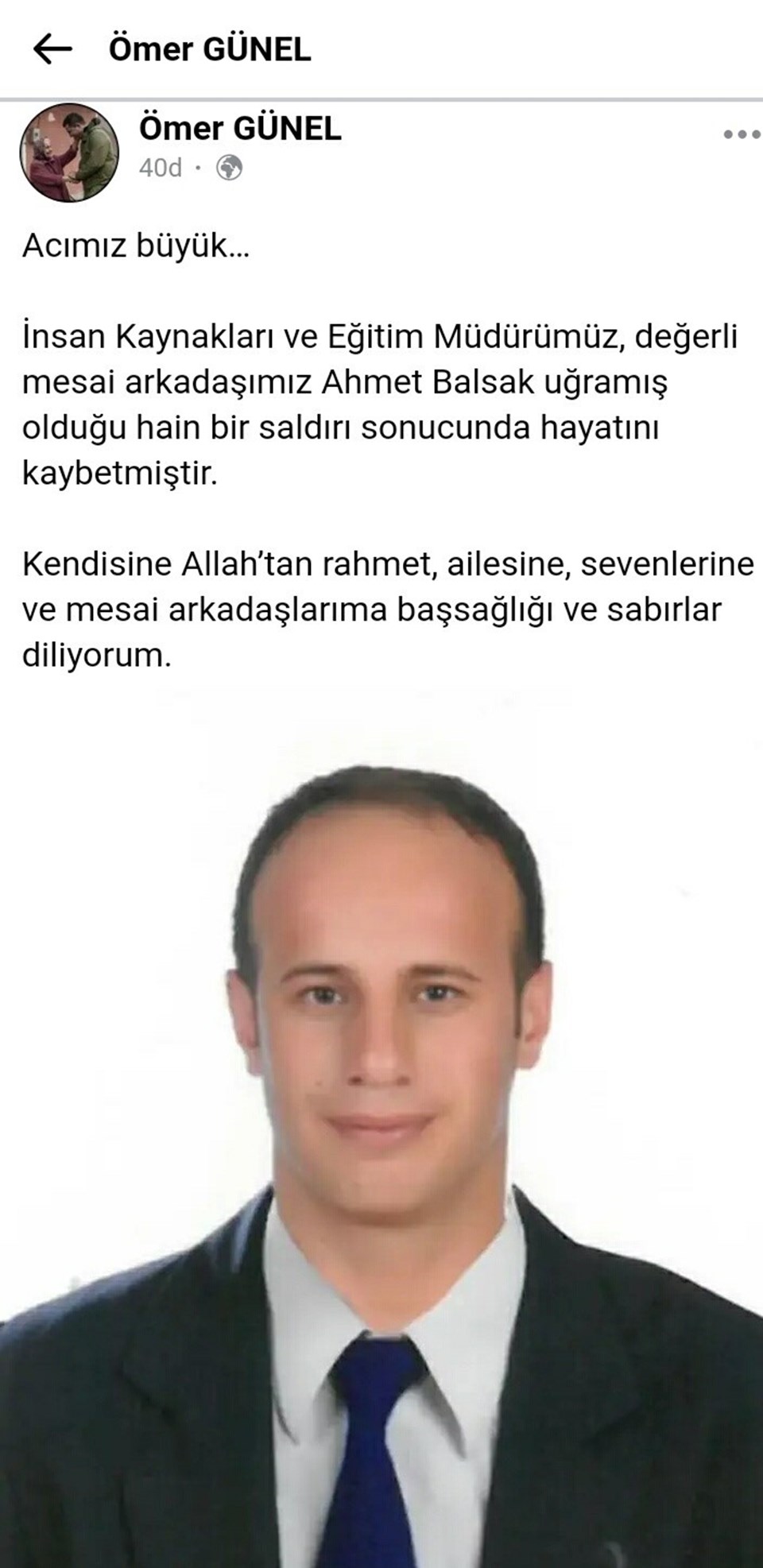 Aydın'ın Kuşadası Belediyesi İnsan Kaynakları ve Eğitim Müdürü Ahmet Balsak (37