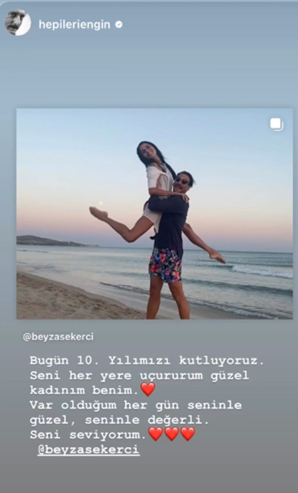 Engin Hepileri ile Beyza Şekerci'den 10. evlilik yıl dönümü kutlaması - 6