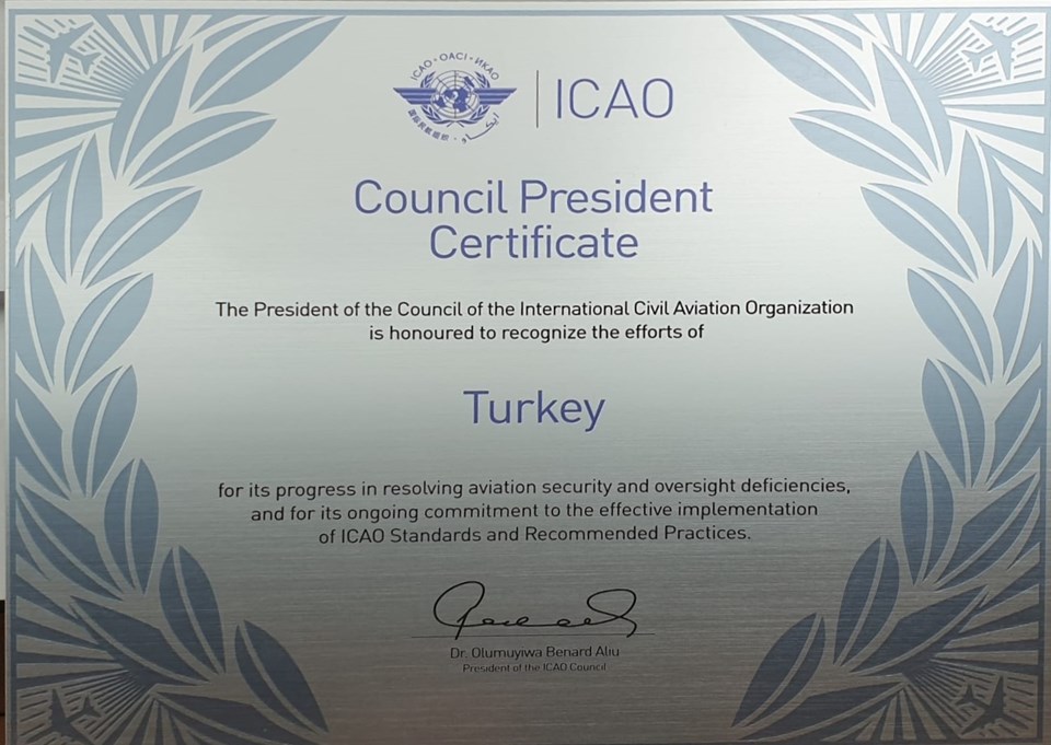 Türk sivil havacılığına uluslararası güvenlik sertifikası - 1