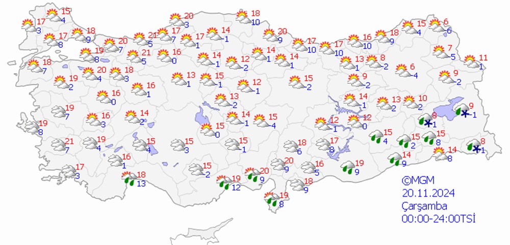 8 il için sarı kodlu sağanak uyarısı: Karla karışık yağmura dikkat! - 17