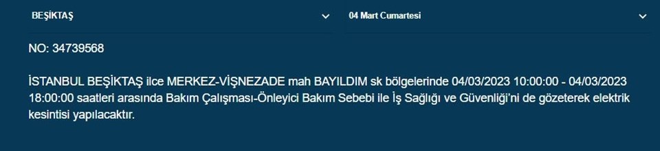 İstanbul'un birçok ilçesinde elektrik kesintisi (Avcılar, Tuzla, Beykoz, Bağcılar'da elektrikler ne zaman gelecek?) BEDAŞ ve AYEDAŞ duyurdu - 4