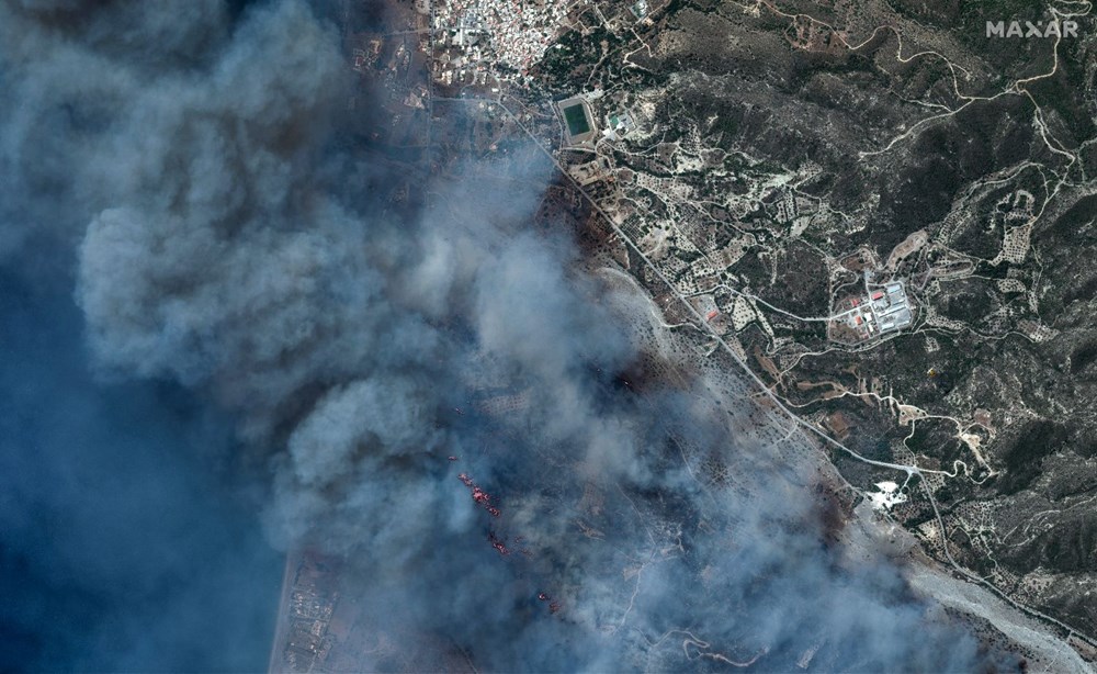 Yunanistan'daki yangınlar uydudan görüntülendi - 10