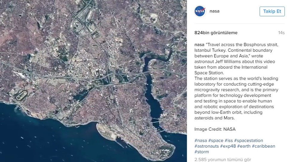 NASA İstanbul'un uzaydan çekilen fotoğraflarını yayınladı - 1