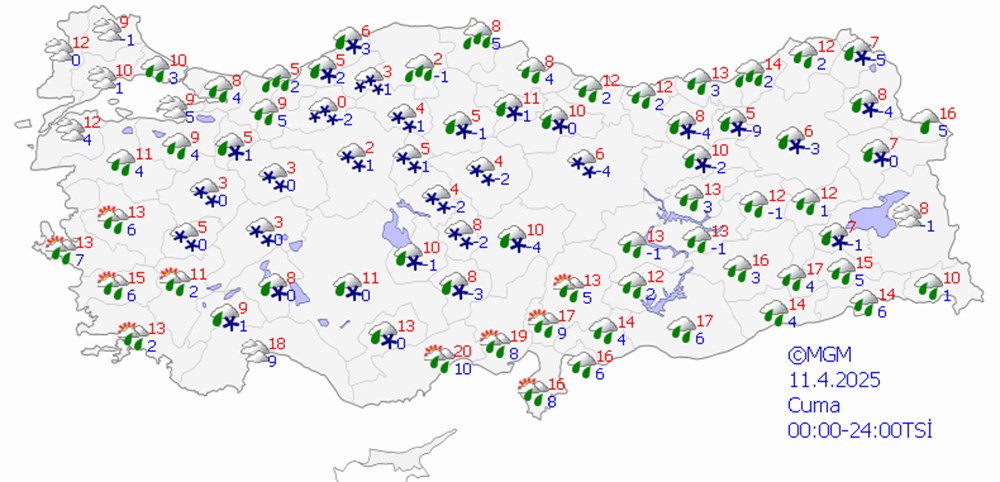 Bugün ve yarına dikkat: Hava buz kesecek, birçok ilde kar alarmı verildi - 6