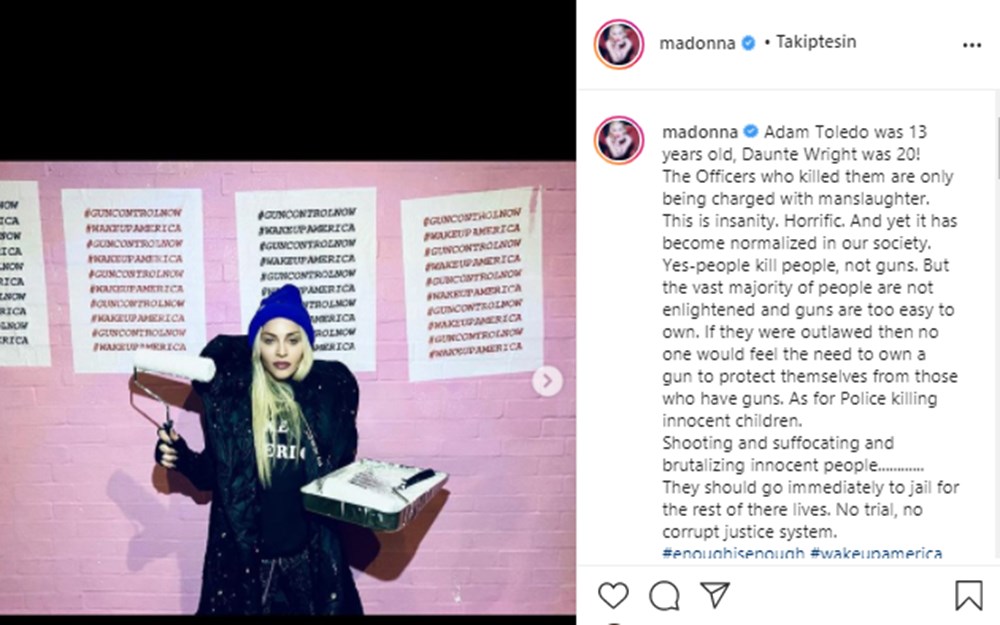 Madonna'dan silah kontrolü için çağrı - 2