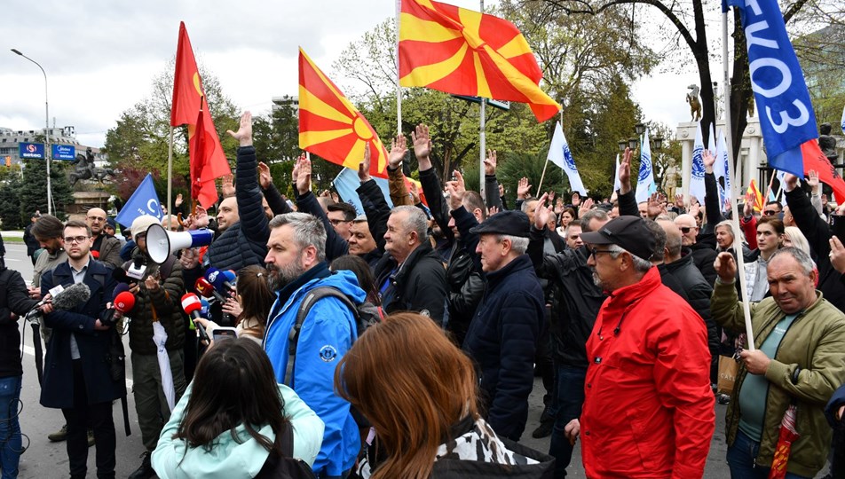 Üsküp’te eylem: ‘Asgari ücret en az 500 euro olmalı’