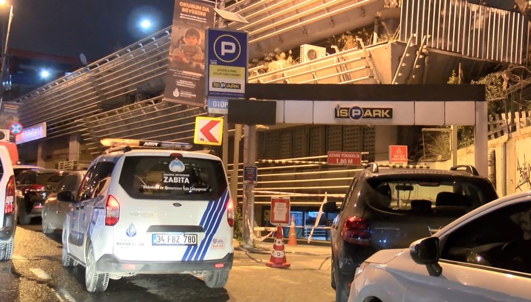 Beyoğlu’ndaki İSPARK otoparkında çatlak paniği: Bina boşaltıldı