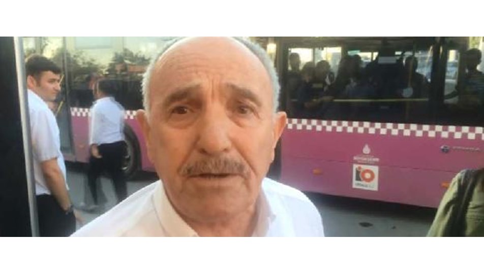 Orta kapıdan otobüse binen yaşlı adam aşağıya indirildi