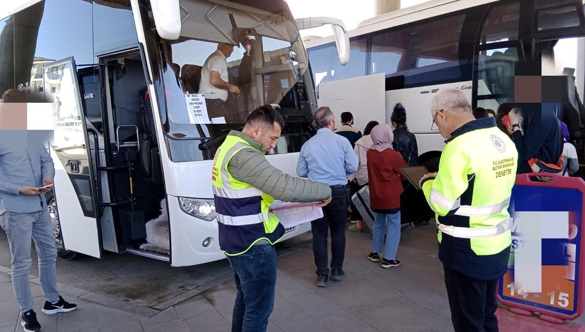 Otobüslere emekli denetimi: 1820 uyarı ve 1 milyon 21 bin 726 tl para cezası
