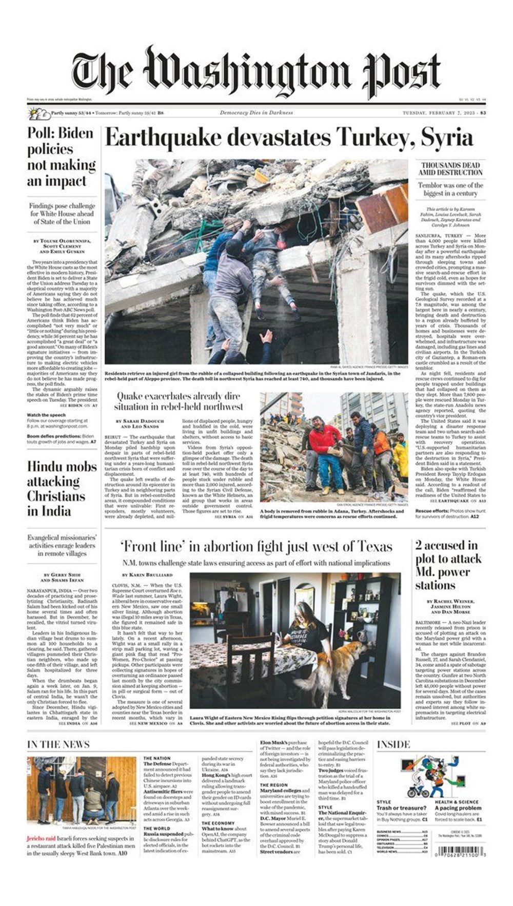 Kahramanmaraş merkezli depremler dünya manşetlerinde: Yüzyılın en güçlü depremi - 9