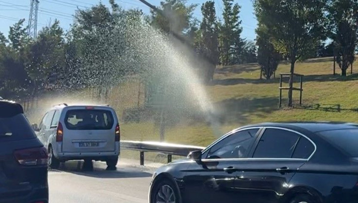 TEM'de bedava araç yıkama kuyruğu