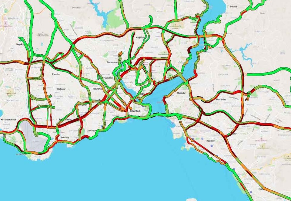 İstanbul'da kısıtlama öncesi trafik  yoğunluğu - 1