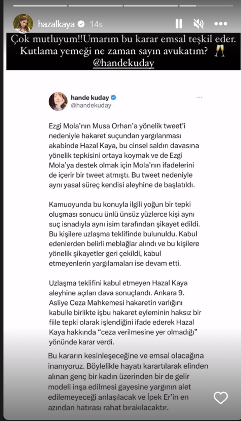 Musa Orhan'a hakaretten yargılanan Hazal Kaya hakkında karar - 3